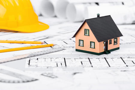 施工计划与绘图工具房屋微型和安全