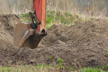 土挖掘机铲细节