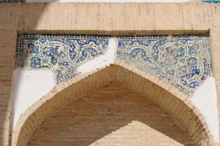 纹理 清真寺 建筑 乌兹别克斯坦 古老的 马赛克 乌兹别克语