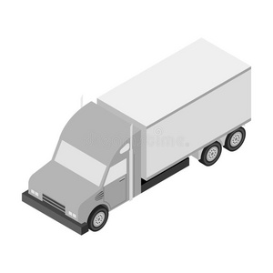 单色 插图 信使 货物 运输 交通 装运 网状物 偶像 汽车
