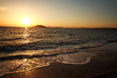 射线 自然 夏天 日出 海滩 海岸 天空 海湾 风景 旅行