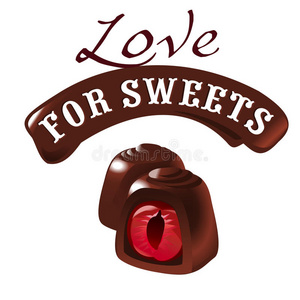 糖果 邀请 糕点糖果 庆祝 美味的 标签 巧克力 卡片 可爱的