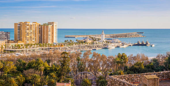 马拉加灯塔图片