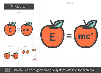 偶像 物理学家 法律 方程式 苹果 等于 插图 公式 概述