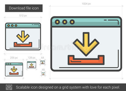 下载文件行图标。