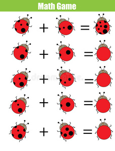 计算 附加 儿童 插图 动物 学习 活动 作业 数字 游戏