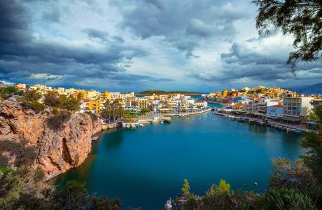 海滩 港口 建筑学 钓鱼 城市 海湾 风景 爱琴海 希腊语