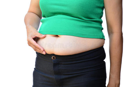 腰不好女人的肚子,身体不好,应该锻炼照片