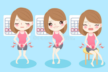 上灰色的年轻女人感觉月经循环乳房疼痛美丽的西班牙裔女人痛苦的表情