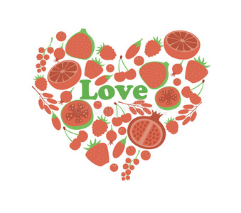 柑橘 樱桃 农场 颜色 番石榴 苹果 要素 饮食 菜单 卡通