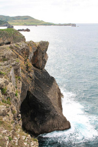 风景 悬崖 崩解 小岛 地质 卡斯特罗 海洋 欧洲 分散