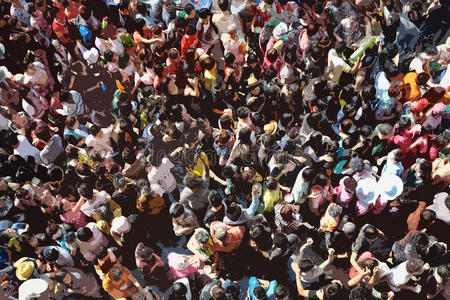 人群聚集图片