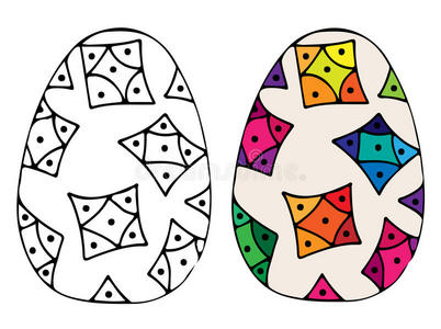 多彩的图案的复活节彩蛋图片
