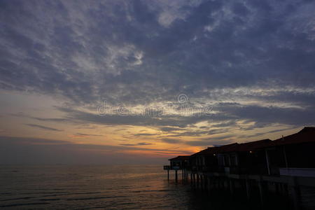 酒店 黎明 时间 气氛 马来西亚 风景 海洋 太阳 迪克森