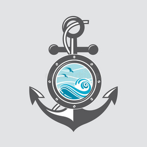 舷窗 海洋 标签 夏天 插图 自然 灯塔 虚拟企业 旅行