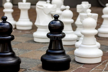 国际象棋黑白图片