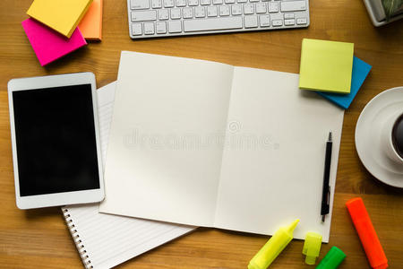 商业 杯子 空的 教育 书桌 苹果 桌面 配件 笔记本 日记