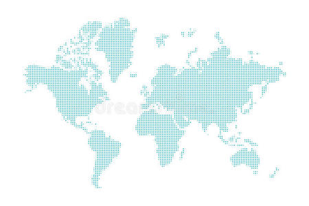 蓝色虚线世界地图