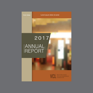 年报小册子传单模板A4矢量设计，书籍封面布局设计。 抽象颜色表示模板