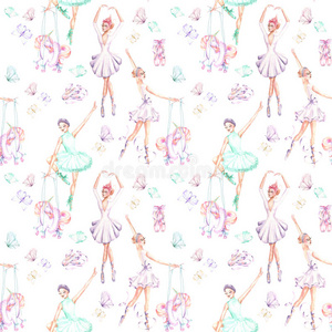 粉红色 芭蕾舞演员 木偶 要素 紫色 运动 小马 女孩 薄荷