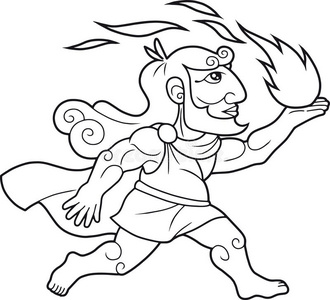 普罗米修斯之神带来了火人照片