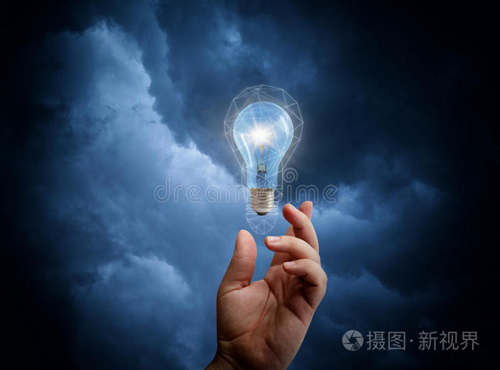创新 商人 玻璃 电灯泡 商业 灵感 人类 连接 创造力