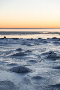 傍晚 阳光 颜色 冻结 海岸 岩石 太阳 场景 风景 日出