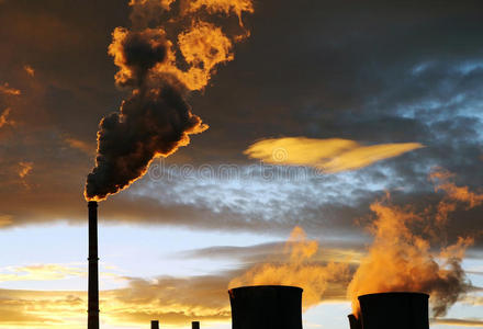 建设 气候 污染 权力 产品 行业 排放 黄昏 能量 风景
