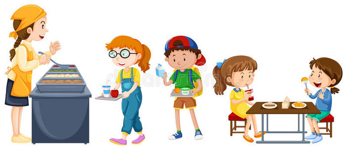 吃午饭万圣节派对娱乐宣传单食堂与游客的等距三维矢量插图概念等距3d