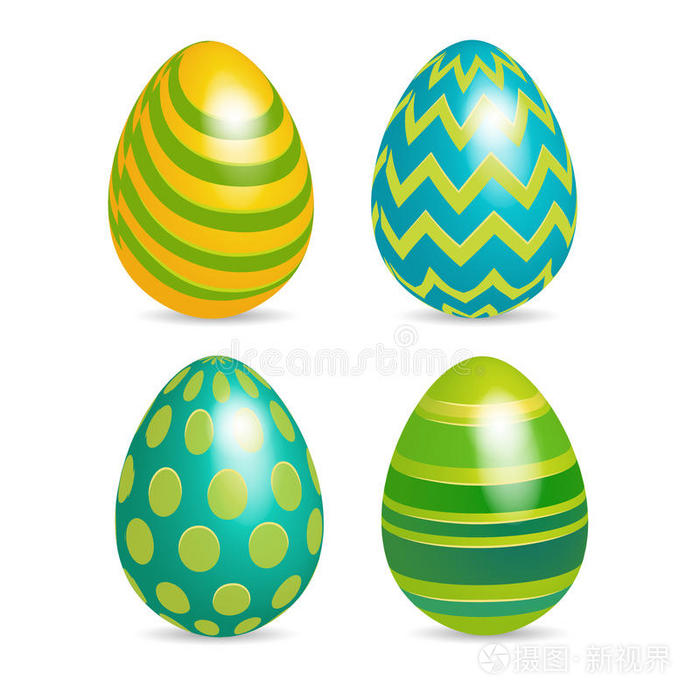 复活节装饰彩色鸡蛋节日符号贺卡