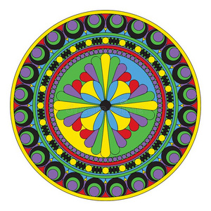 绘画曼陀罗复古图片