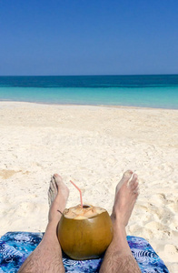 海洋 旅行 特写镜头 夏天 放松 假日 旅行者 旅游业 铺设