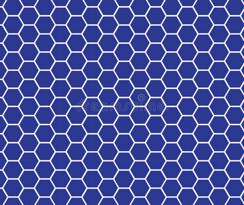蓝色和白色六边形蜂窝图案
