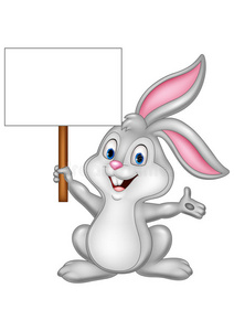 卡通兔兔有空白标志