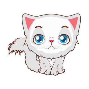 卡通波斯猫插图照片