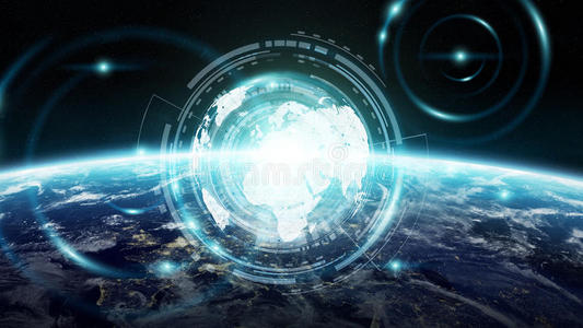 世界各地的数据交换和全球网络3D渲染