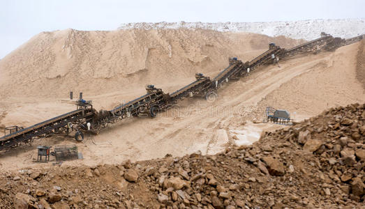金矿开采. 工业场地.照片
