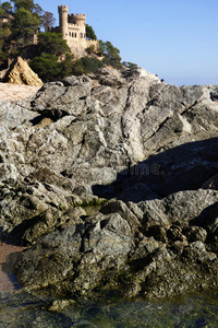 海岸 地标 风景 略特 旅行 布拉瓦 加泰罗尼亚 夏天 假期