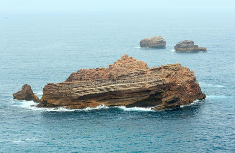 科斯塔 编队 海景 岩石 季节 大西洋 旅行 葡萄牙 悬崖