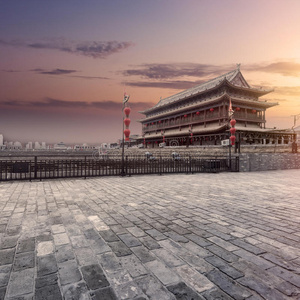 历史的 建筑学 旅游业 中国人 古老的 西安 亚洲 城市