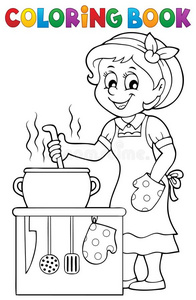 漫画厨师餐匙叉子厨师帽厨师菜单设计厨师校核男人厨师烹饪术采用厨房