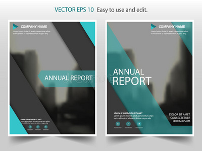 绿色黑色抽象矢量年报传单传单模板设计，书籍封面布局设计