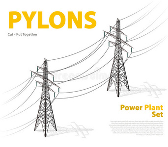 电缆 偶像 电池 要素 发电机 金属 建设 插图 设施 动力头