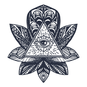 莲花图腾中国风花纹图片