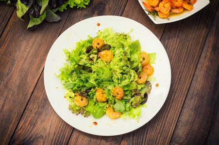 烹饪 中国人 脆的 晚餐 沙拉 开胃菜 甲壳类动物 盘子