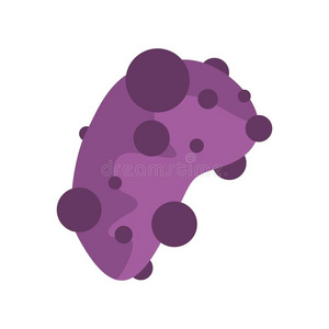 细胞病毒图标，扁平风格