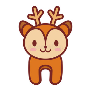 卡通鹿动物形象照片
