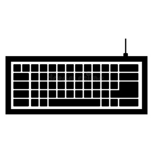 黑色计算机键盘图标