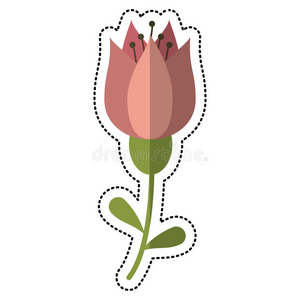 节约卡通卡通郁金香花装饰形象照片