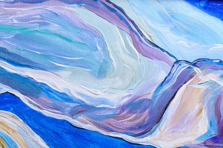 抽象水彩画,纸质感上的水粉画照片